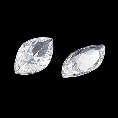 Cubic Zirconia Pointed Back Cabochons ZIRC-M003-10x5mm-007-1