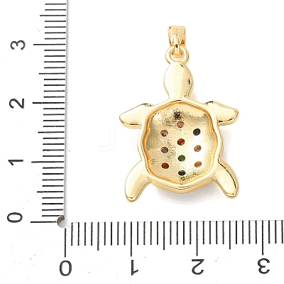 Brass Micro Pave Colorful Cubic Zirconia Pendants KK-C264-11A-G-1