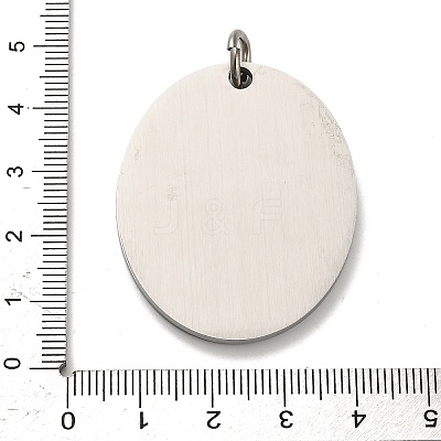 304 Stainless Steel Enamel Pendants STAS-Z126-09P-1
