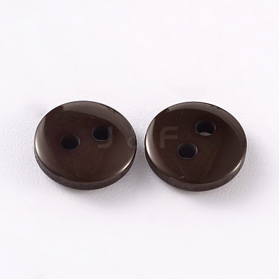 2-Hole Flat Round Resin Sewing Buttons for Costume Design BUTT-E119-34L-02-1
