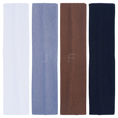 8Pcs 4 Colors Milk Silk Cloth Hair Bands OHAR-TAD0001-01D-1