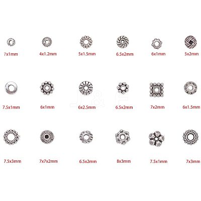 Tibetan Style Alloy Spacer Beads PALLOY-PH0012-49AS-1