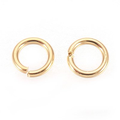 304 Stainless Steel Open Jump Rings X-STAS-R091-01G-1