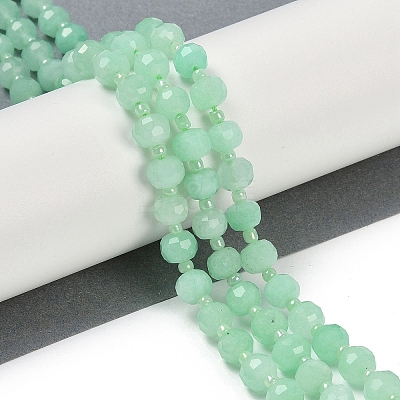 Natural Dyed White Jade Beads Strands G-H057-A22-11-1