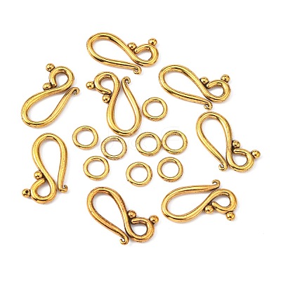 Tibetan Style Hook and Eye Clasps GLF1277Y-NF-1
