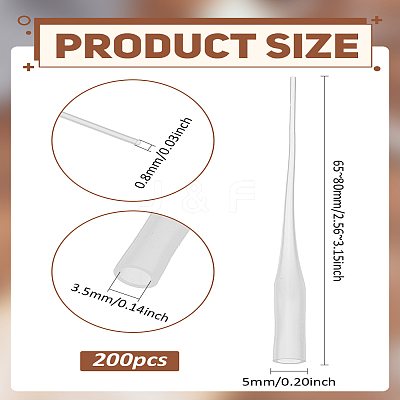 200Pcs Disposable Plastic Adhesive Glue Dropper TOOL-LP0001-20-1
