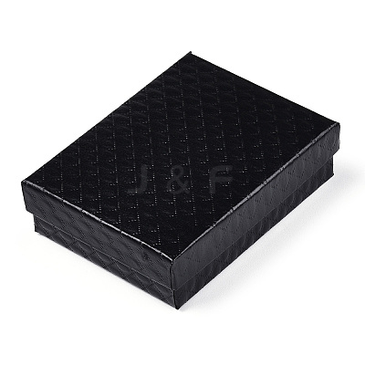 Rhombus Textured Cardboard Jewelry Boxes CBOX-T006-01G-1