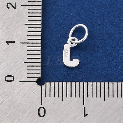 925 Sterling Silver Letter Charms STER-C012-01S-J-1