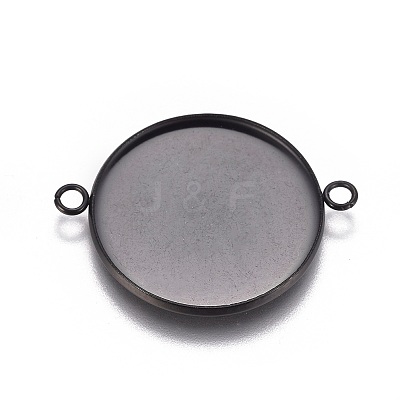 304 Stainless Steel Cabochon Connector Settings X-STAS-G127-14-25mm-B-1