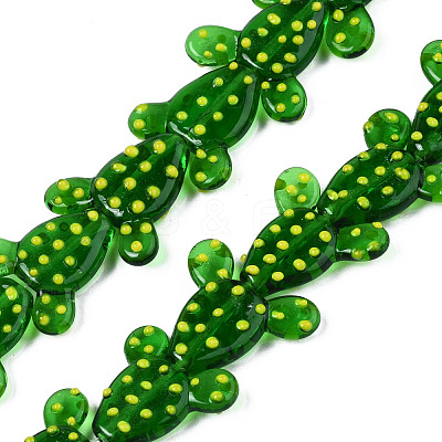 Handmade Bumpy Lampwork Beads Strands LAMP-T017-03-1