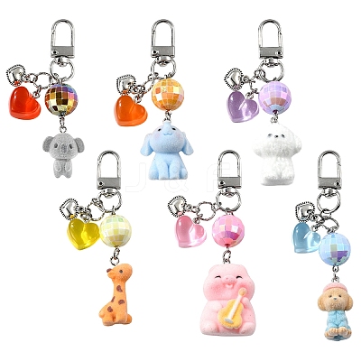 Animals Resin & Acrylic Pendant Decorations KEYC-YW00189-01-1