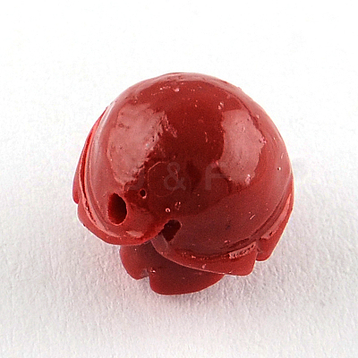 Dyed Flower Synthetical Coral Beads CORA-R011-32C-1