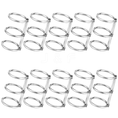 3-Ring Iron Loose Leaf Book Binder Hinged Rings FIND-WH20018-06A-P-1