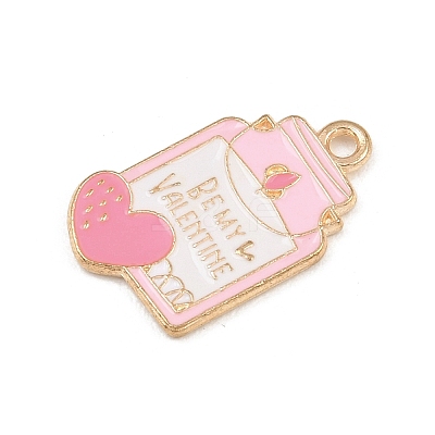 Valentine's Day Alloy Enamel Pendants ENAM-I084-01KCG-29-1