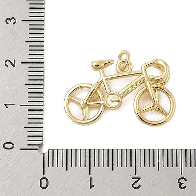 Bicycle Rack Plating Brass Pendants KK-Z074-35G-1