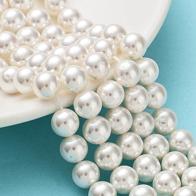 Shell Pearl Bead Strands X-BSHE-L026-03-8mm-1