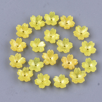 Cellulose Acetate(Resin) Bead Caps X-KK-S161-03D-1