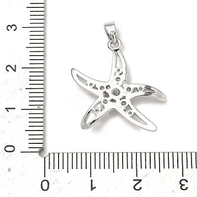 Brass Micro Pave Clear Cubic Zirconia Pendants KK-H254-12P-1