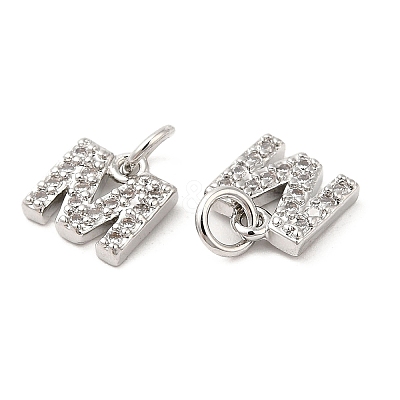 Brass Micro Pave Grade AAA Cubic Zirconia Charms LS-ZIRC-P067-11P-M-NR-1