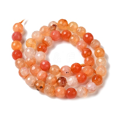 Dyed & Heated Natural Dragon Veins Agate Beads Strands G-P539-A01-15-1