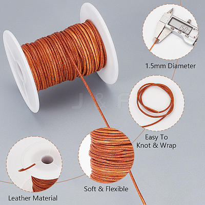 20M Round Cowhide Leather Cord WL-WH0015-01A-01-1