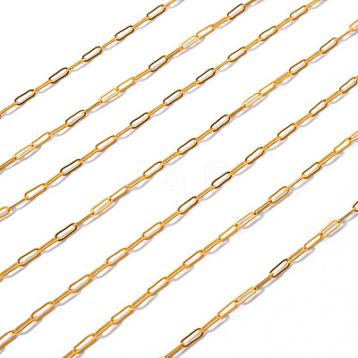 Brass Paperclip Chains CHC-T008-07G-1