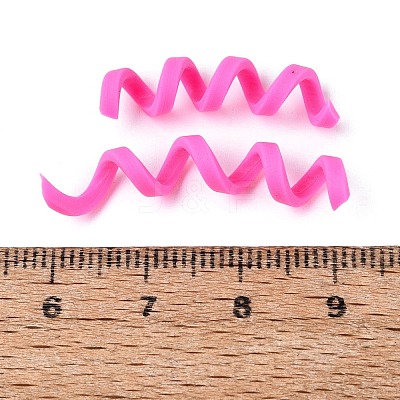 Handmade Polymer Clay Spiral Beads FIND-Q122-01E-1