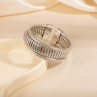 Iron Multi-strand Snake Chain Cuff Bangles for Women BJEW-P390-01A-P-1