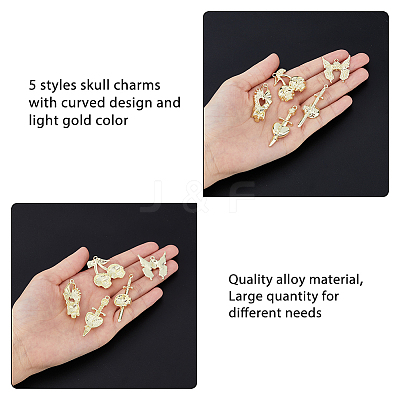 40Pcs 5 Style Alloy Pendants FIND-DC0003-17-1
