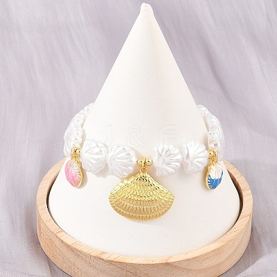 Ocean Brass Enamel Charm Bracelets for Women KK-CBA68DA-15B-G-1