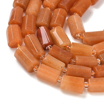 Natural Red Aventurine Beads Strands GG-CBA6A1F-A01-8X12MM-1