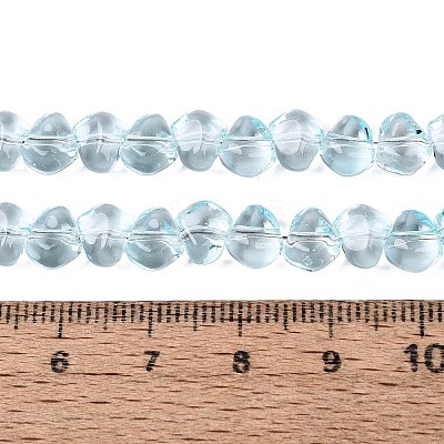 Baking Paint Transparent Glass Beads Strands GLAA-Q109-01A-01-1