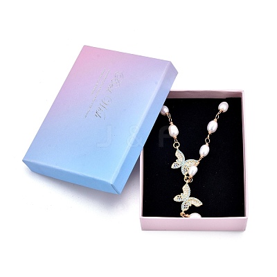 Best Wish Cardboard Pendant Necklace & Ring Boxes CBOX-L008-007A-01-1