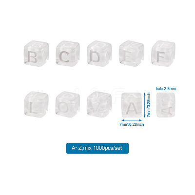 Transparent Acrylic Enamel Beads TACR-TA0001-14-1