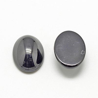 Natural Black Stone Cabochons G-R415-14x10-46-1