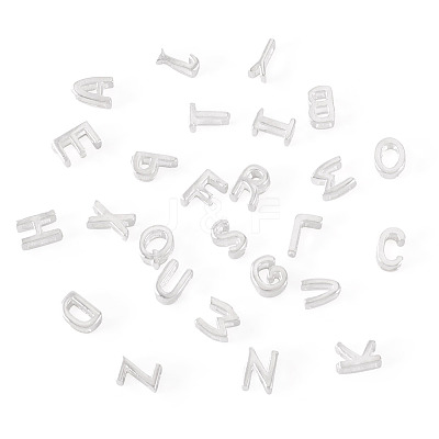 6Pcs 925 Sterling Silver Hollow Initial Beads STER-TA0001-53H-1
