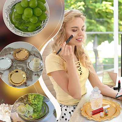 Iron Serving Trays DIY-WH0888-445G-1