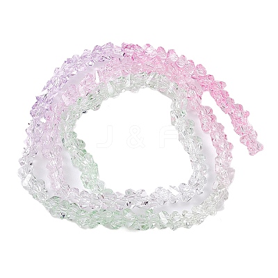 Transparent Baking Paint Glass Bead Strands GLAA-YW0003-17D-1