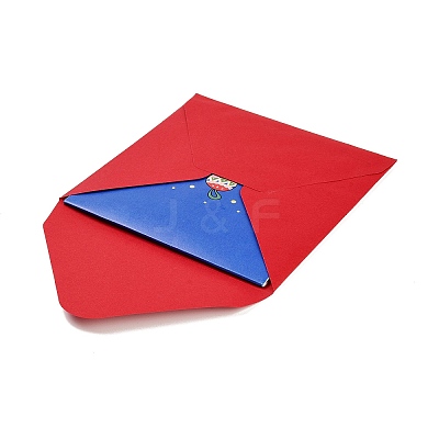 Square 3D Pop Up Paper Greeting Card AJEW-P123-A04-1