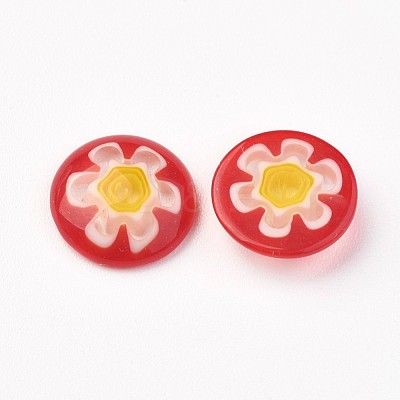 Handmade Millefiori Glass Cabochons LAMP-G123-M-1