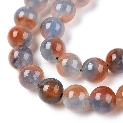 Dyed Natural White Jade Beads Strands G-T138-8mm-210-25-1