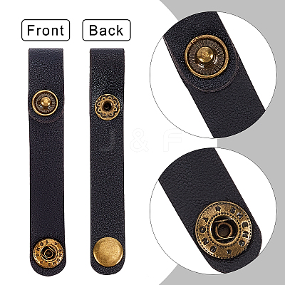 20Pcs 2 Colors Imitation Leather Data Wire Earphone Organizer AJEW-GF0004-06-1