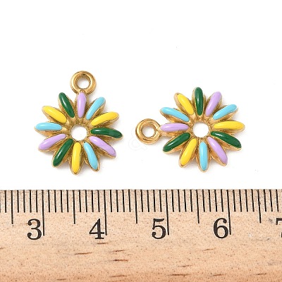 304 Stainless Steel Enamel Pendants STAS-I346-15G-01-1