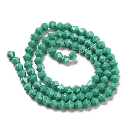 Opaque Solid Color Electroplate Glass Beads Strands EGLA-A039-P4mm-A07-1