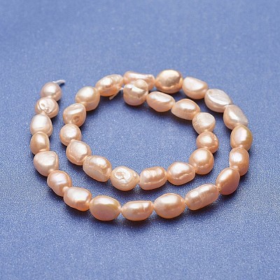 Natural Cultured Freshwater Pearl Beads Strands PEAR-P060-16C-01-1