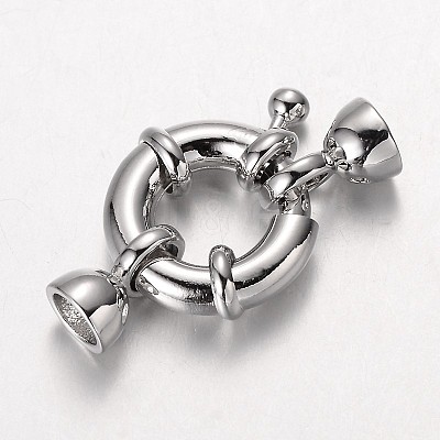 Brass Spring Ring Clasps KK-O091-01P-NR-1