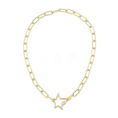 304 Stainless Steel Paperclip Chain Necklaces NJEW-JN06369-02-1