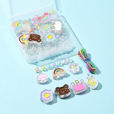 Transparent Acrylic Beads OACR-FS0001-14-1