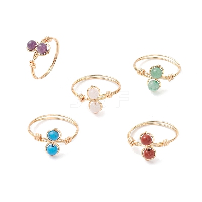 Natural & Synthetic Gemstone Finger Rings RJEW-JR00945-01-1