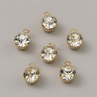 Brass Micro Pave Cubic Zirconia Charms KK-WH0062-112D-G-1